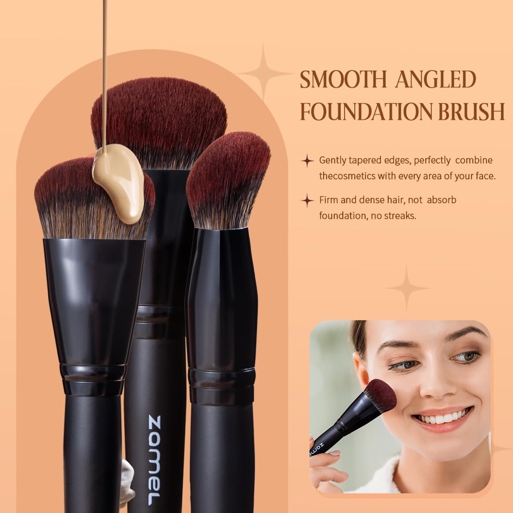 26Pcs Black labeled Makeup Brushes Set Professional, Full Face ULTRA SOFT - Picture 4 of 13